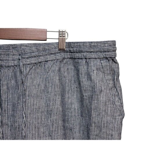 Talbots Pull On Pants Size 22W Petite 100% Linen Wide Leg Elastic Waist Beach - Picture 6 of 13